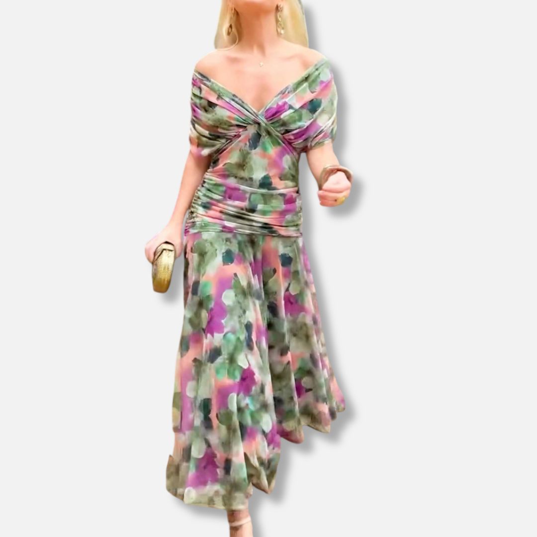 Elysea™ Luna - Elegant Dress With V-Neckline