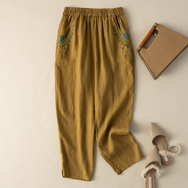 Mena - Pocket Printed Pants