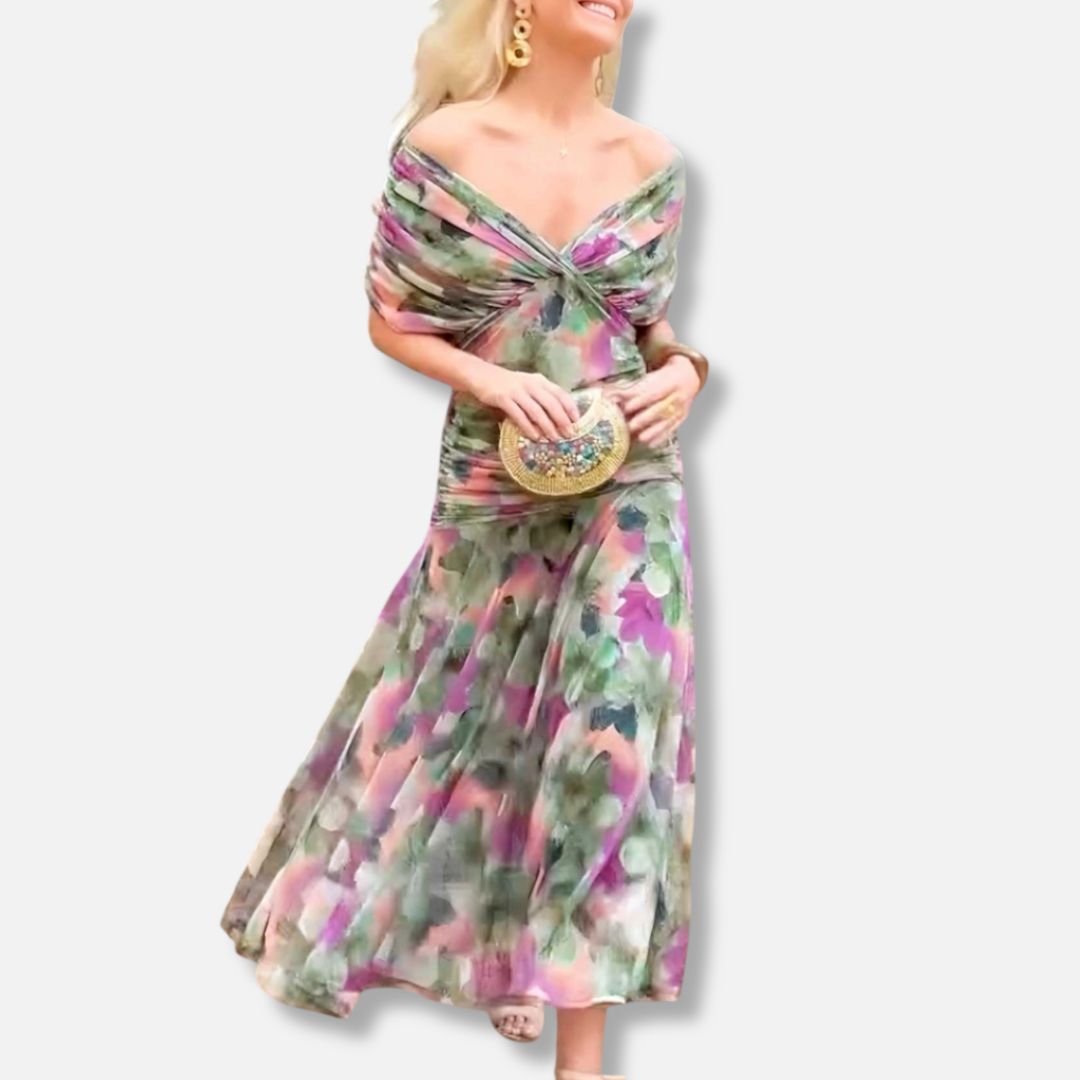 Elysea™ Luna - Elegant Dress With V-Neckline