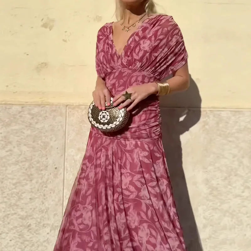 Elysea™ Luna - Elegant Dress With V-Neckline